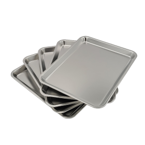 Five 9 x 13 in stainless steel trays for the medium freeze dryer
