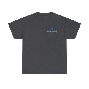 Blue Alpine T shirt, unisex heavy cotton crew neck tee