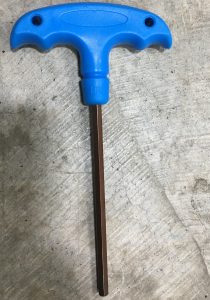 5mm hex key with blue loop T handle, Blue Alpine part A00112-00