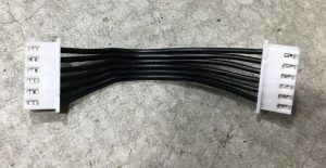 6 pin XH jumper cable, 50mm, white housings and black wires, E00110-00
