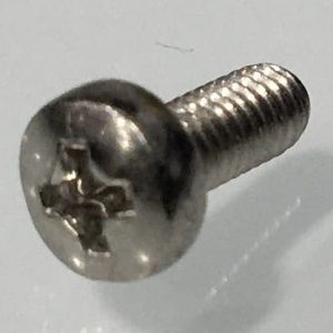 M2.5 screws, 8mm pan head Phillips stainless, pack of 10 (F00130-00)